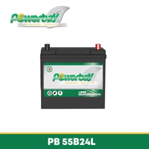 Batería POWERBAY PB55B24L libre mantenimiento 45Ah 450CCA polaridad normal positivo derecho